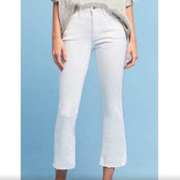Anthropologie Denim - Anthropologie White High-Rise Cropped Flare Jeans